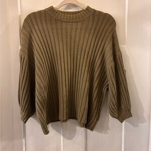 Urban Outfitters Ribbed Knit Sweater - Green